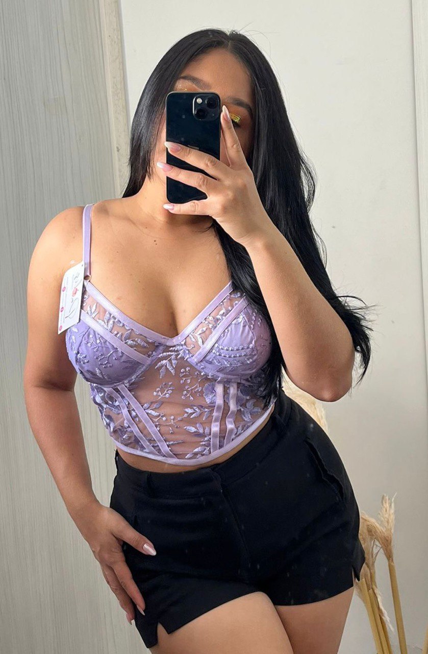 Corset con panty en tela bordada encaje